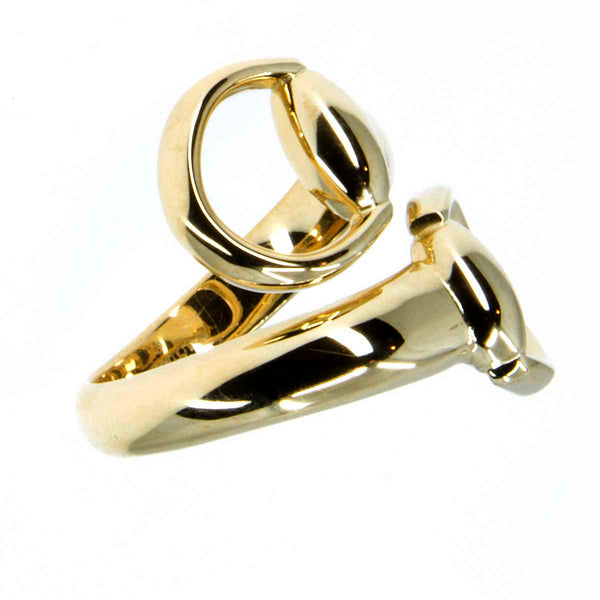 Gucci 18kt Horsebit Bypass Ring