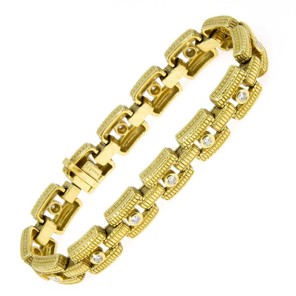 Judith Ripka 18K Gold & Diamond Bracelet