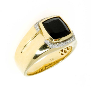 LeVian Men's Black Onyx and Diamond Ring - Chicago Pawners & Jewelers