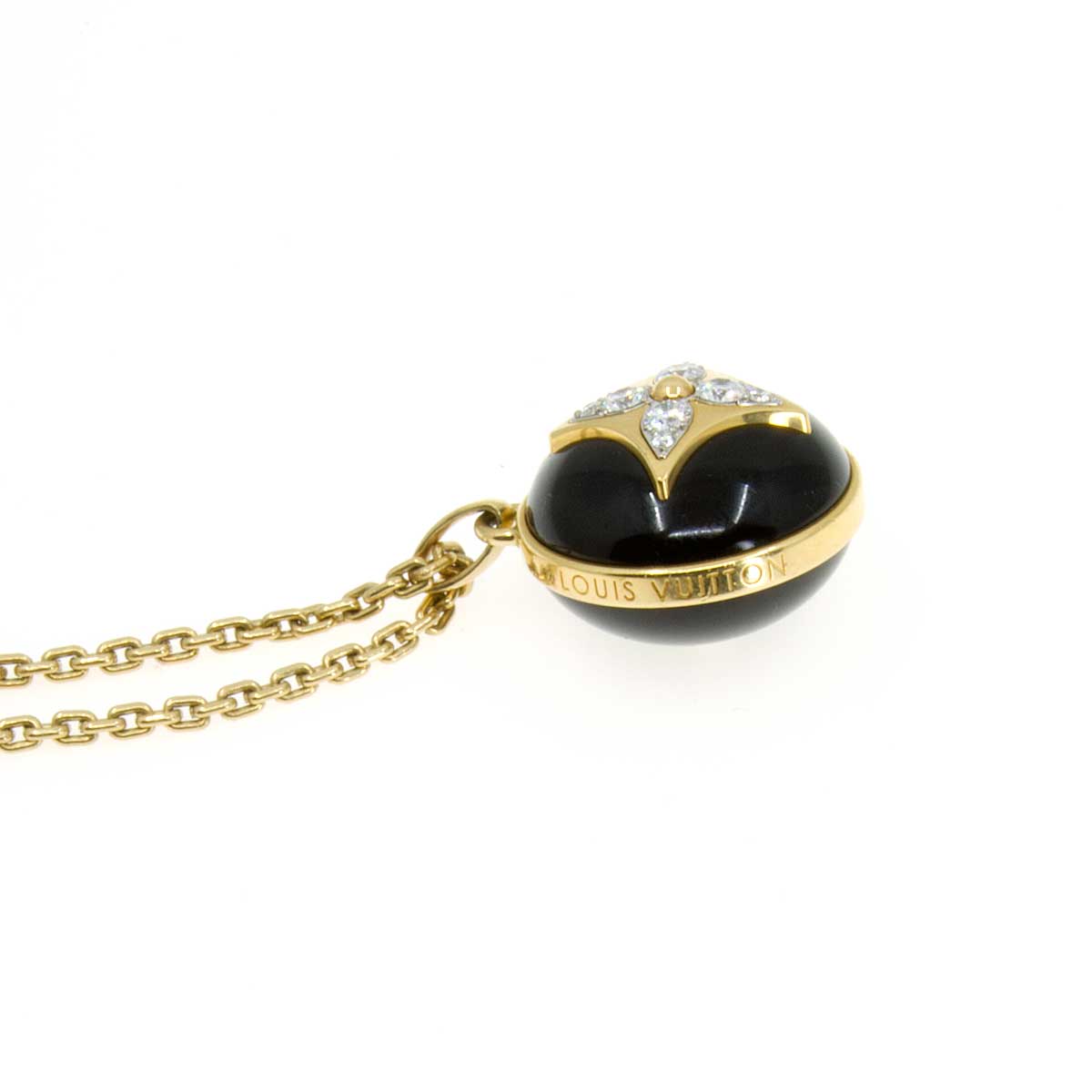 Louis Vuitton B.Blossom bracelet in yellow gold onyx and diamonds