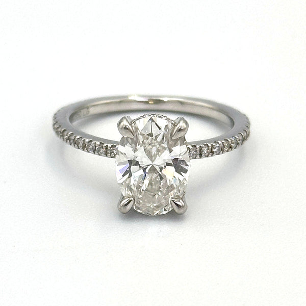 2.05ct Platinum Hidden Halo Engagement Ring (Lab Grown Diamonds)