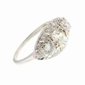 Art Deco 3 Stone Diamond Engagement Ring - Chicago Pawners & Jewelers