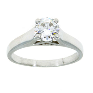 Platinum 0.90ct Diamond Solitaire Engagement Ring - Chicago Pawners & Jewelers