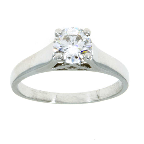 Platinum 0.90ct Diamond Solitaire Engagement Ring