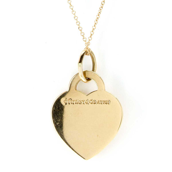Return to Tiffany 18K Heart Tag Charm & Chain - Chicago Pawners & Jewelers