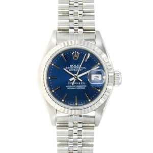 Rolex Datejust Blue Dial - Retailed by Tiffany - Chicago Pawners & Jewelers