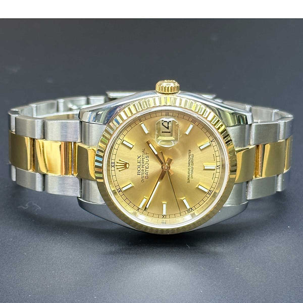 Rolex Datejust 36 SS/18K Champagne Dial