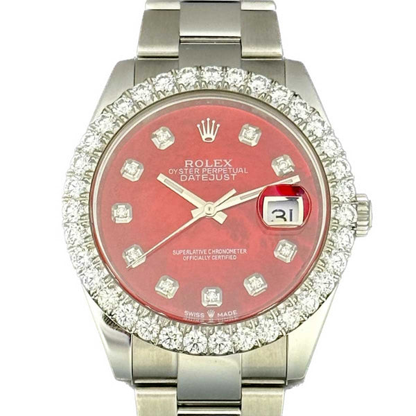 Rolex Datejust 41 Red Diamond Dial & Bezel