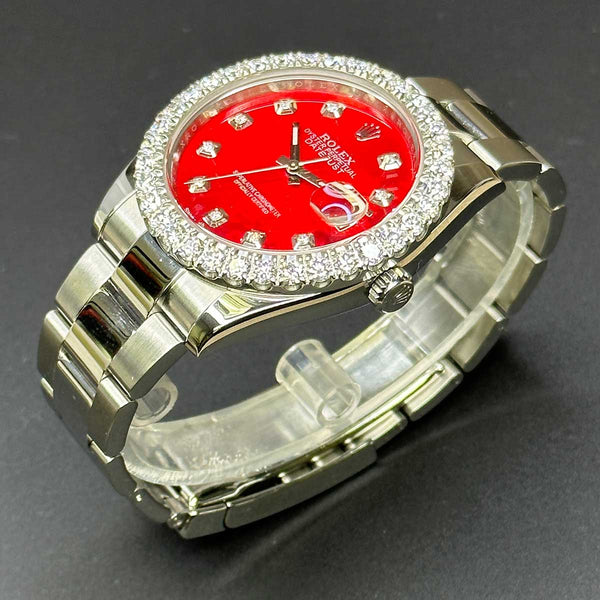 Rolex Datejust 41 Red Diamond Dial & Bezel