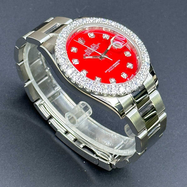 Rolex Datejust 41 Red Diamond Dial & Bezel