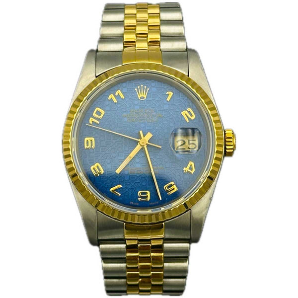Rolex Datejust 36 SS/18K Blue Arabic Jubilee Dial
