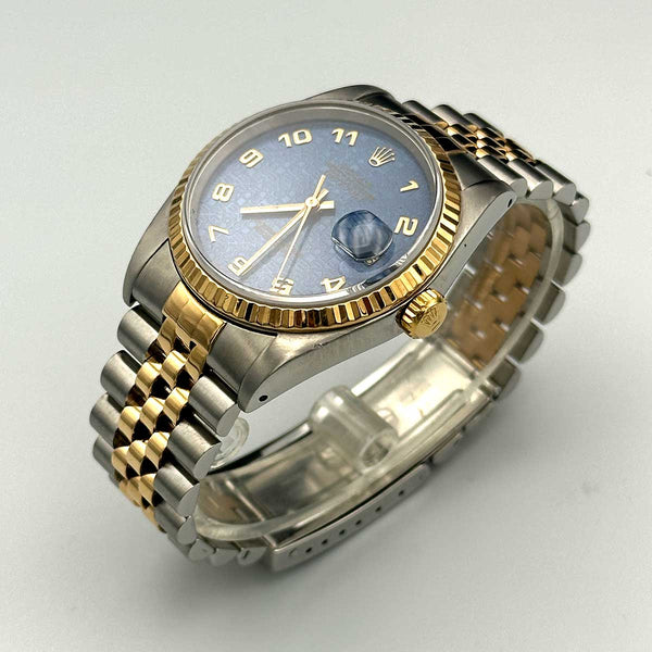 Rolex Datejust 36 SS/18K Blue Arabic Jubilee Dial