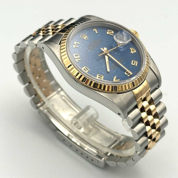 Rolex Datejust 36 SS/18K Blue Arabic Jubilee Dial