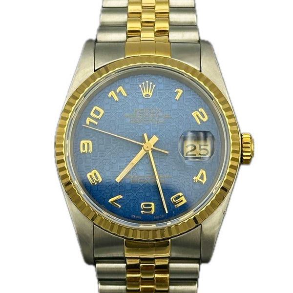 Rolex Datejust 36 SS/18K Blue Arabic Jubilee Dial