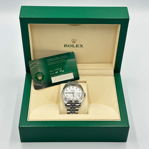 Rolex Datejust 41 Mother of Pearl Diamond Dial 2021 (B&P)