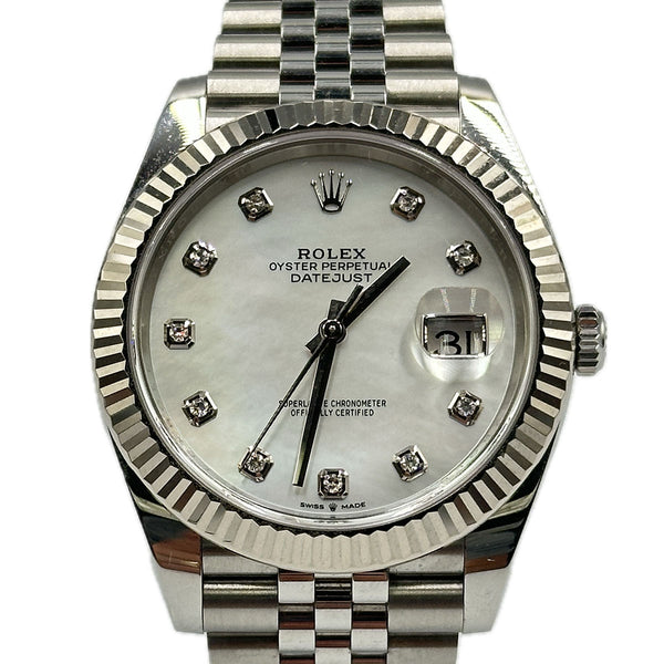 Rolex Datejust 41 Mother of Pearl Diamond Dial 2021 (B&P)
