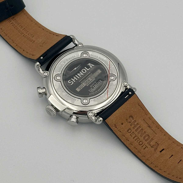 Shinola Runwell Chronograph Watch 47mm - Glossy Black
