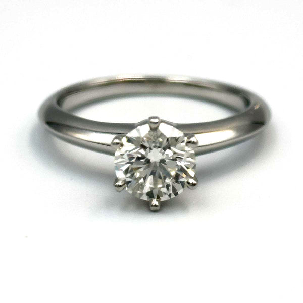 1.14ct Tiffany & Co. Platinum Solitaire Diamond Engagement Ring