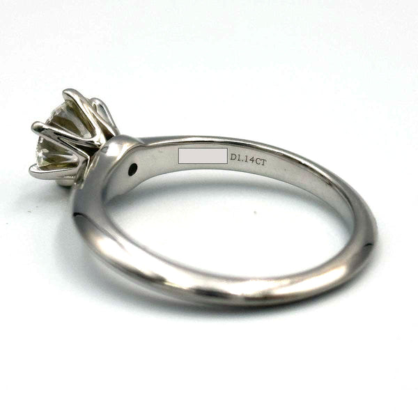 1.14ct Tiffany & Co. Platinum Solitaire Diamond Engagement Ring
