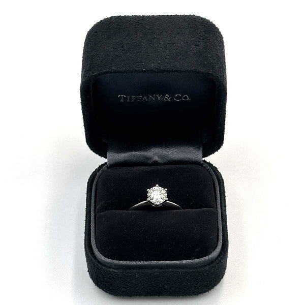 1.14ct Tiffany & Co. Platinum Solitaire Diamond Engagement Ring