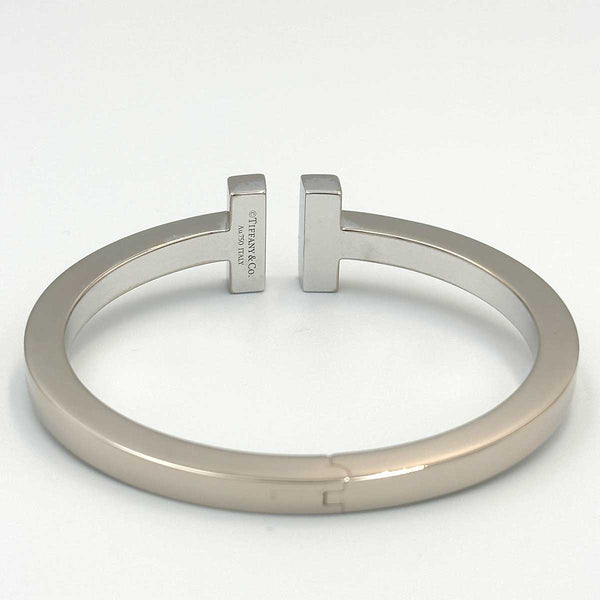 Tiffany & Co. T Pavé Diamond Square Bracelet in White Gold