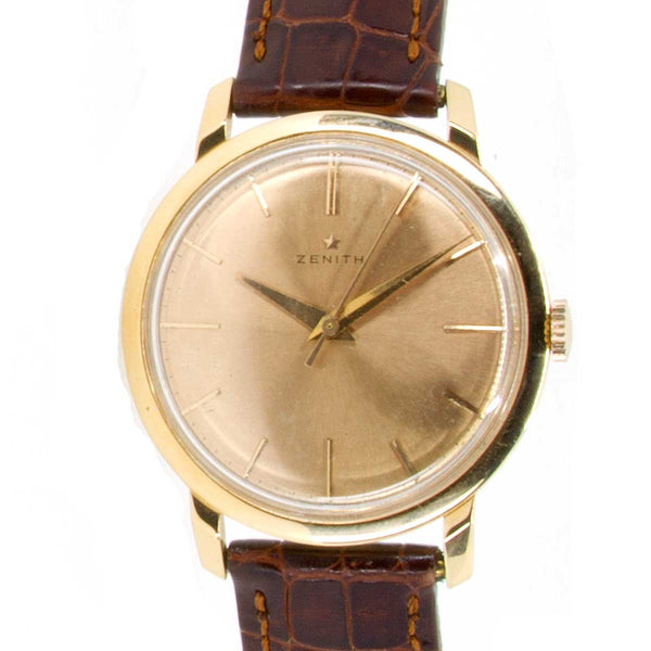 Zenith 14K Rose Gold Dress Watch ca. 1961
