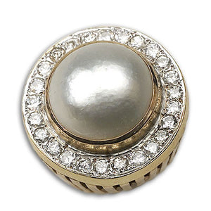 Estate Mabe Pearl & Diamond Ring - Chicago Pawners & Jewelers