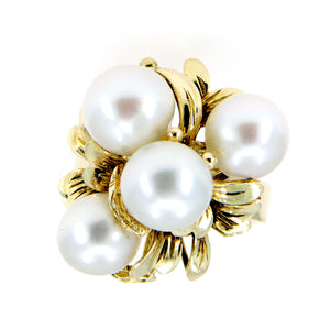 Vintage Pearl Floral Motif Ring - Chicago Pawners & Jewelers