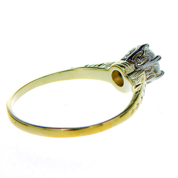 Antique 0.82ct Solitaire Diamond Engagement Ring