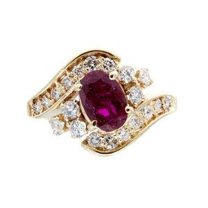 2.50ct Ruby & Diamond Ring in 14k - Chicago Pawners & Jewelers