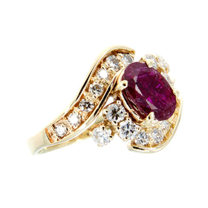 2.50ct Ruby & Diamond Ring in 14k - Chicago Pawners & Jewelers