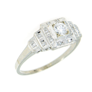 Art Deco Diamond Engagement Ring - Chicago Pawners & Jewelers