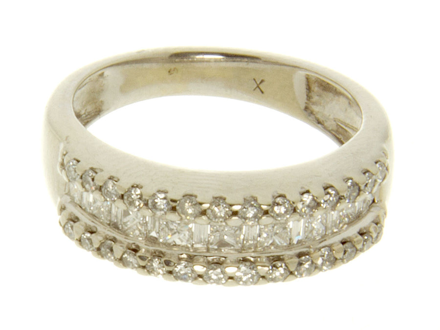 0.70ct Round Princess & Baguette Diamond Band Ring - Chicago Pawners & Jewelers