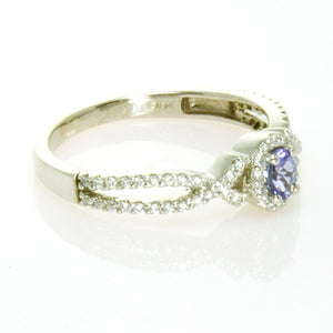 14kt WG Tanzanite & Diamond Ring - Chicago Pawners & Jewelers