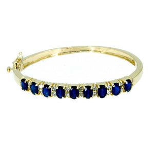 8.00ct Sapphire & Diamond Bangle Bracelet - Chicago Pawners & Jewelers