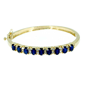 8.00ct Sapphire & Diamond Bangle Bracelet