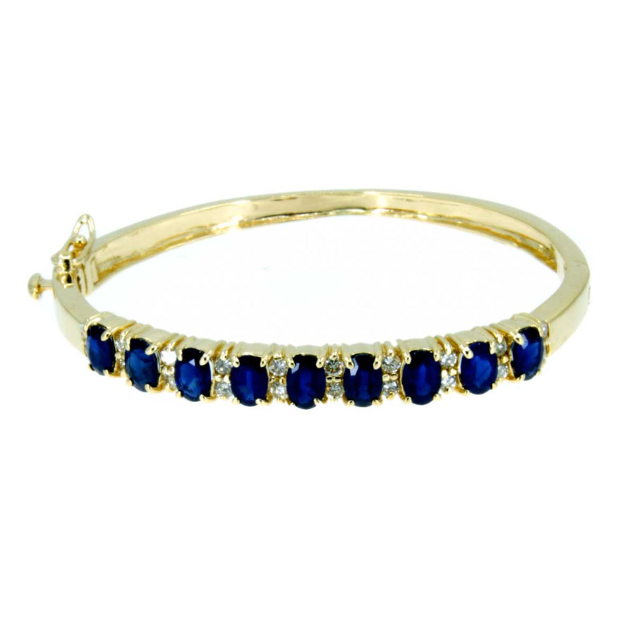 8.00ct Sapphire & Diamond Bangle Bracelet