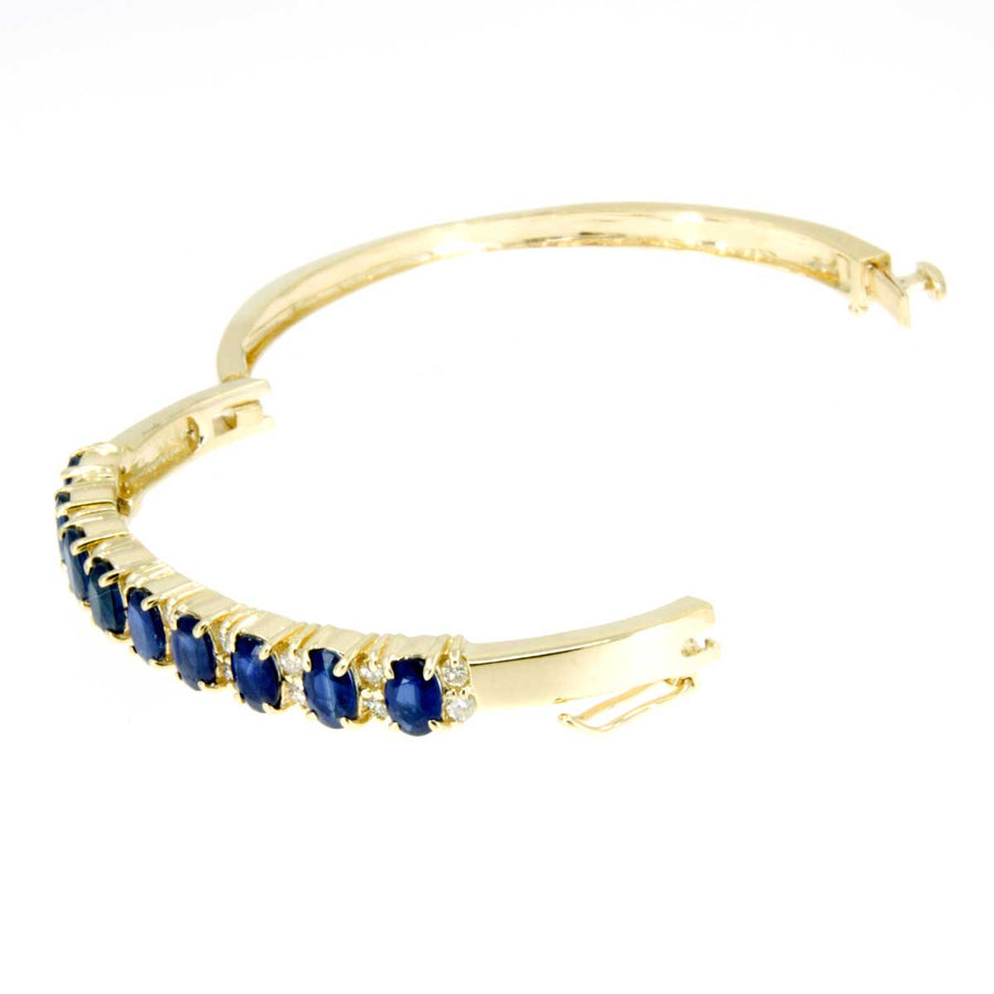 8.00ct Sapphire & Diamond Bangle Bracelet