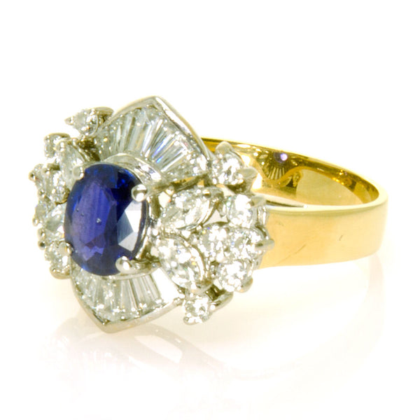 2.50ct Sapphire & Diamond Cocktail Ring - Chicago Pawners & Jewelers