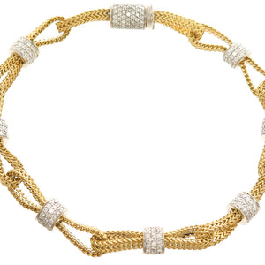 Designer 18kt Diamond Station Bracelet - Chicago Pawners & Jewelers