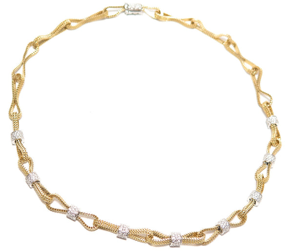 Designer 18kt Diamond Station Necklace - Chicago Pawners & Jewelers