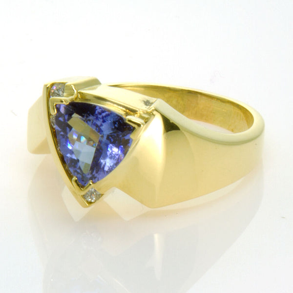 2.00ct Tanzanite & Diamond Ring in 18K - Chicago Pawners & Jewelers