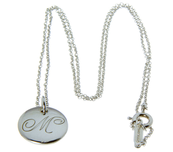 Tiffany & Co. Notes Alphabet "M" Disc Pendant - Chicago Pawners & Jewelers