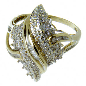 1/4ct Round & Baguette Diamond Cocktail Ring - Chicago Pawners & Jewelers