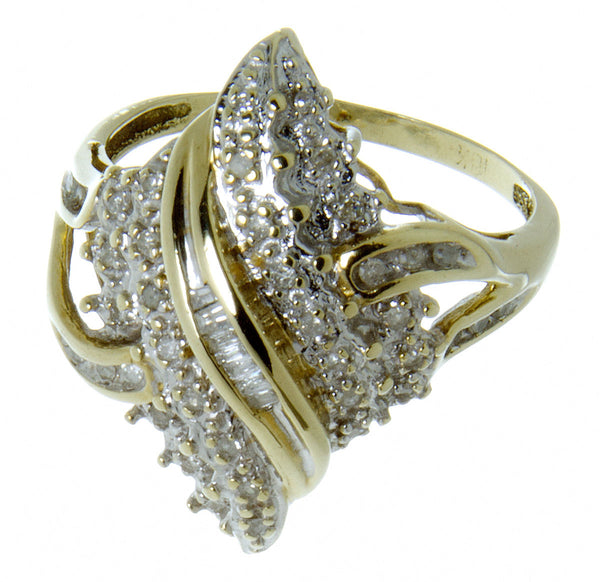 1/4ct Round & Baguette Diamond Cocktail Ring - Chicago Pawners & Jewelers