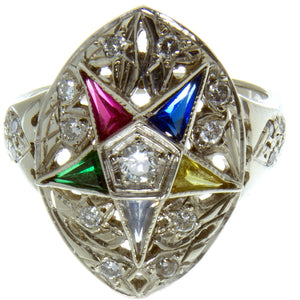 Vintage Diamond Eastern Star Ring - Chicago Pawners & Jewelers