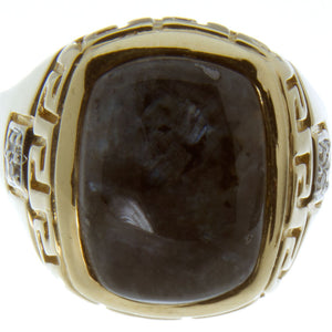 Man's 14kt Agate & Diamond Ring - Chicago Pawners & Jewelers