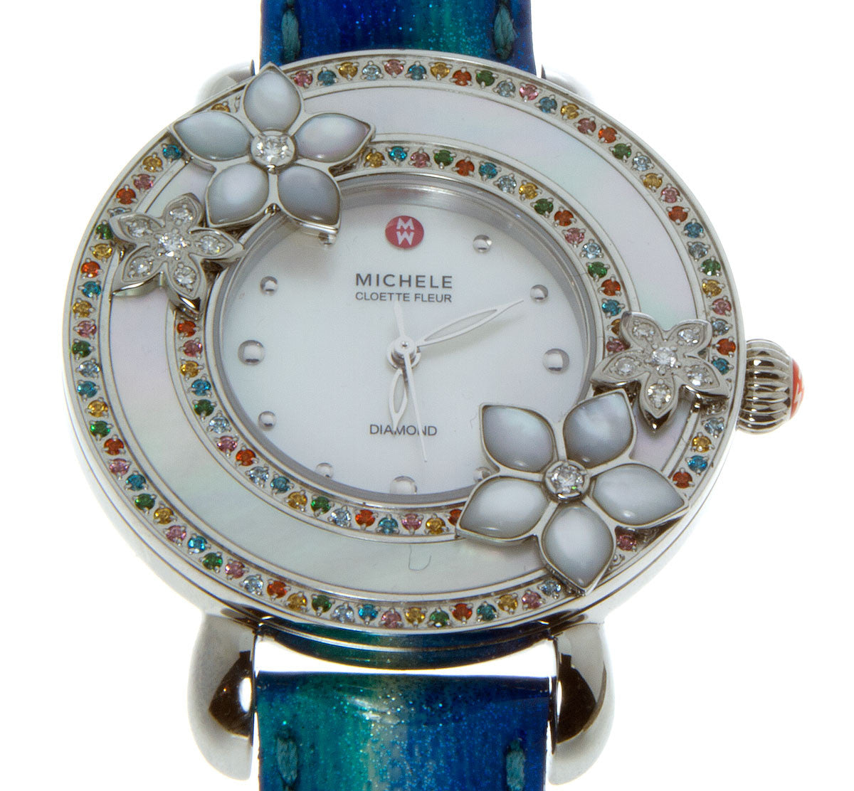 Michele Cloette Fleur Colored Stones Flower Watch Chicago