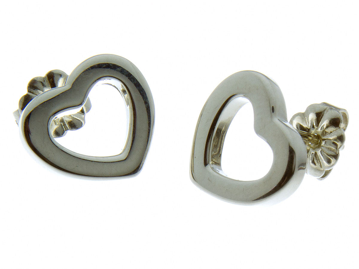Open heart silver earrings Tiffany & Co Silver in Silver - 40582995