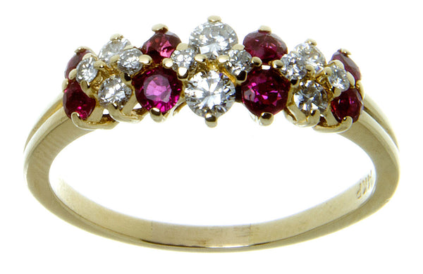 1.10ct Ruby & Diamond Band Ring - Chicago Pawners & Jewelers